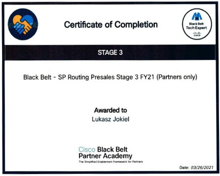 Black Belt - SP Routing Presales Stage 3 FY21