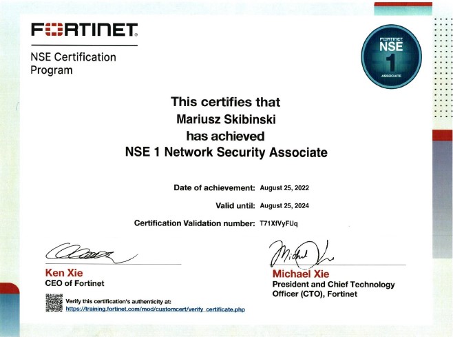 NSE 1 Network Security Professional